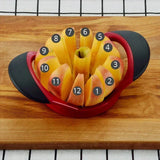 Stainless Steel Fruit Cutter – 8 or 12 Slices, 60° Cutting Angle & Watermelon Slicer