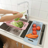 Expandable Dish Drying Rack – Auto-Drain, Adjustable & Over-Sink Design