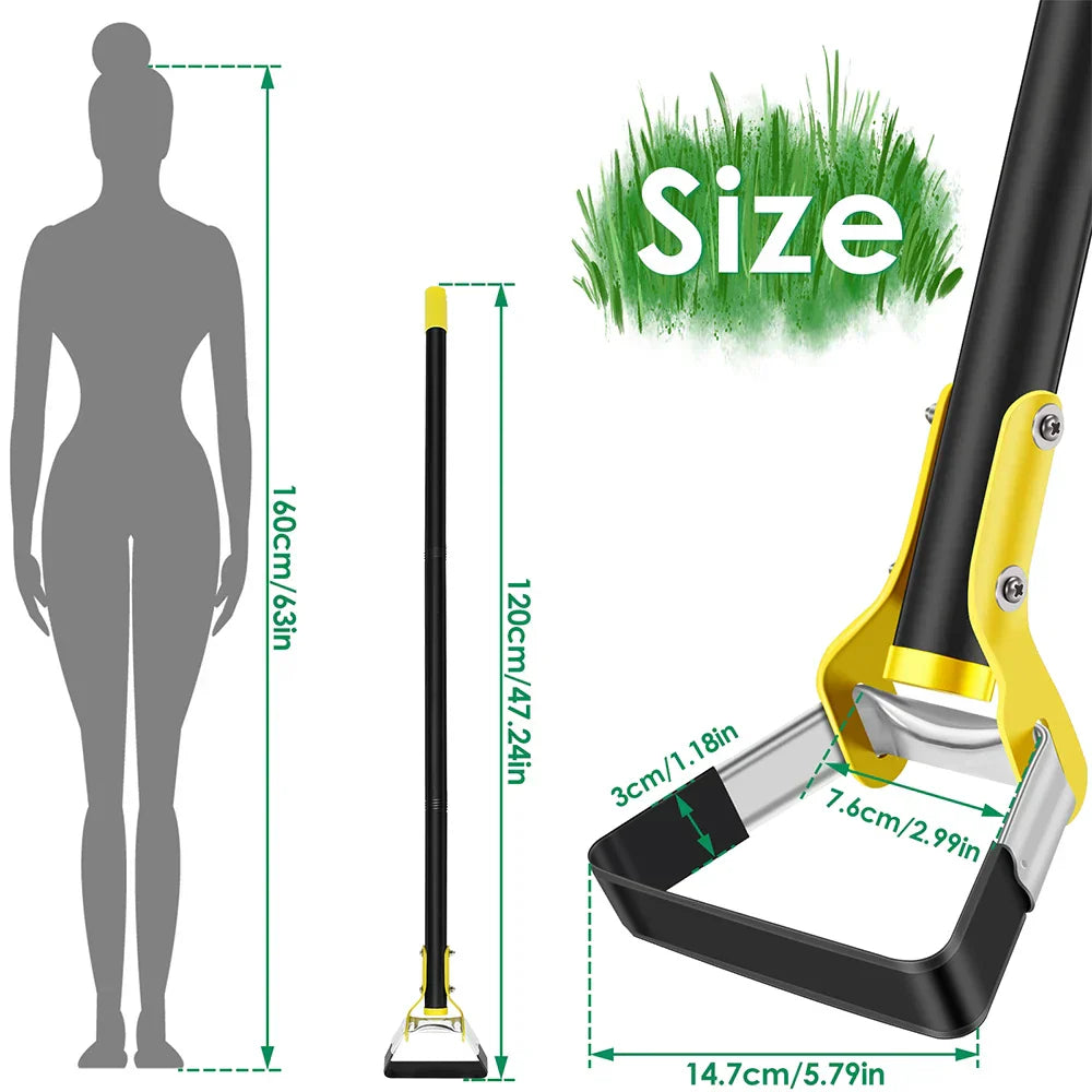 Stainless Steel Garden Hoe – Ergonomic Long Handle, 120/160cm & Sharp Blade