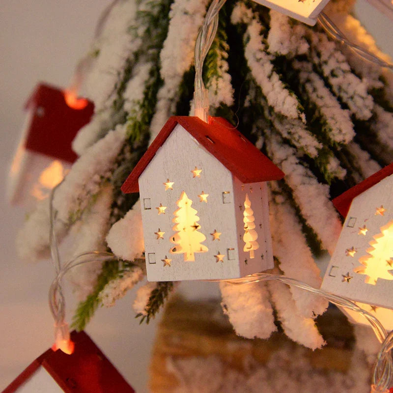 Optimized Product Title: **GlowHouse LED Illuminated Wooden Christmas Houses – Festive Holiday Decor**