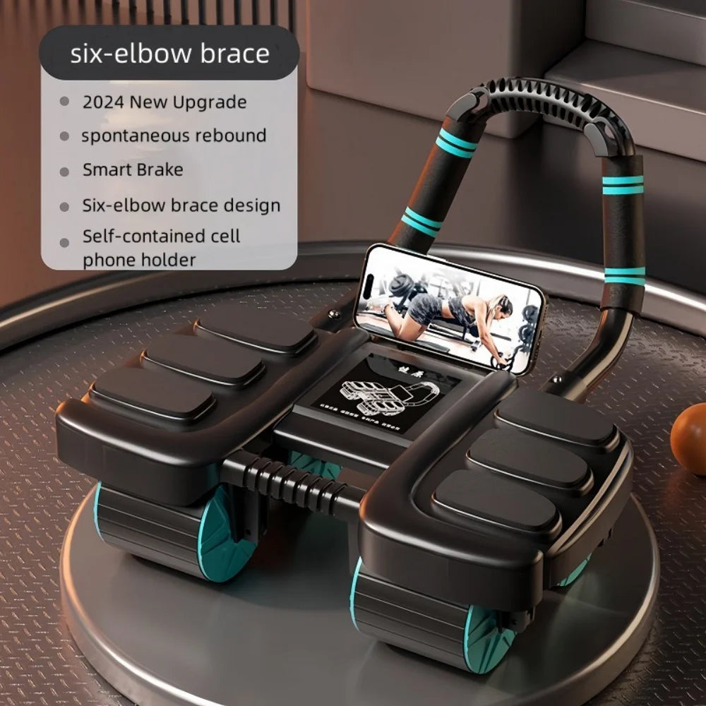 6-in-1 Core Ab Trainer – ABS Build, Auto-Return Resistance & Compact Home Design