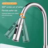 360° Swivel Faucet Aerator – 3 Spray Modes, Water-Saving & Tool-Free Install