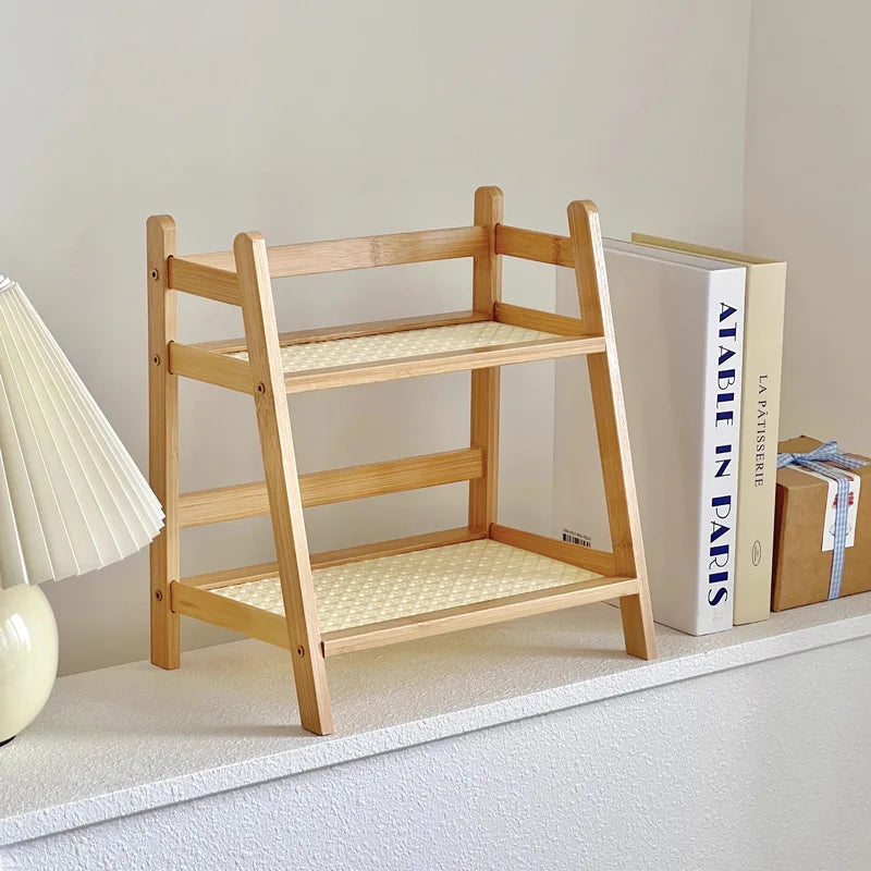 Optimized Product Title: **2-stöckiges Bambus-Küchenregal – Vielseitiger Organizer für Küche, Schreibtisch & Wohnraum – Platzsparend & Stilvoll**