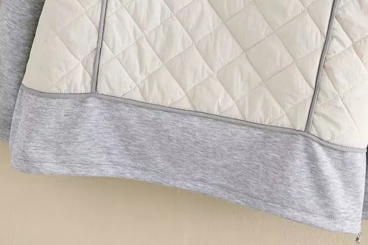 Plus Size Diamond-Quilted Hooded Jacket - Stylish Fall Edition for Women