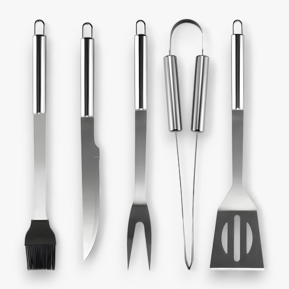Optimized Product Title: **Edelstahl Grillbesteck Set mit Tragetasche – 3-teilig & 5-teilig – Hochwertiges BBQ Zubehör für Grillliebhaber** 

This title includes relevant keywords for better visibility while highlighting the product's features and appeal.