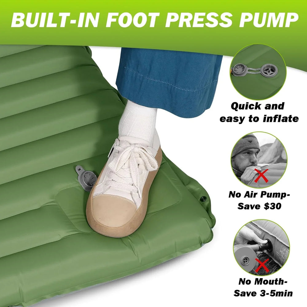 Self-Inflating Camping Sleeping Pad – 10cm Thick, Connectable & Compact