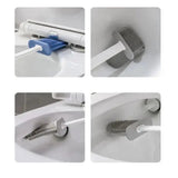 BowLift | Toilet Brush HygieBrush DuoClean | 2-in-1 Silicone Toilet Brush Set with Wall Mount | Antibacterial & Space-Saving