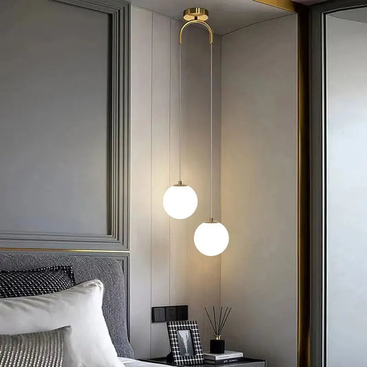 Luna Pendant Light – Nordic Design, Glass Globe & Single or Double Style