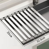 Over-Sink Dish Drain Rack – 304 Stainless Steel, Heat-Resistant & 35-45cm Sizes