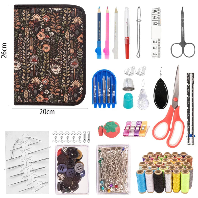 Complete Sewing Kit – Storage Box, Thread, Needles & Repair Tools