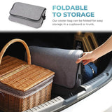 Foldable Insulated Cooler Bag – 35L, Shoulder Strap & Mesh Pocket