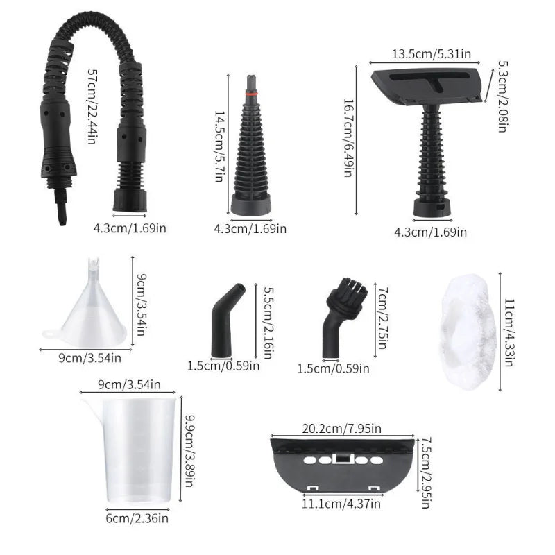 Handheld Steam Cleaner – 12 Accessories, Chemical-Free & Compact 1.87kg