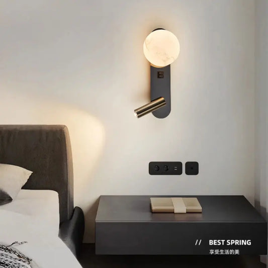LunarBeam Wall Light – Dual Light Design, Modern Nordic Style & Bedside Lighting
