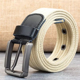 BowLift | Men’s Canvas Belt – Adjustable Casual Striped Waistband