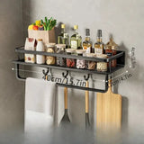 MetroRack – Modern Black Kitchen Wall Shelf