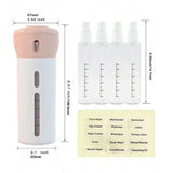 4-in-1 Travel Dispenser Bottle – Refillable, Leak-Proof & 4 Chambers