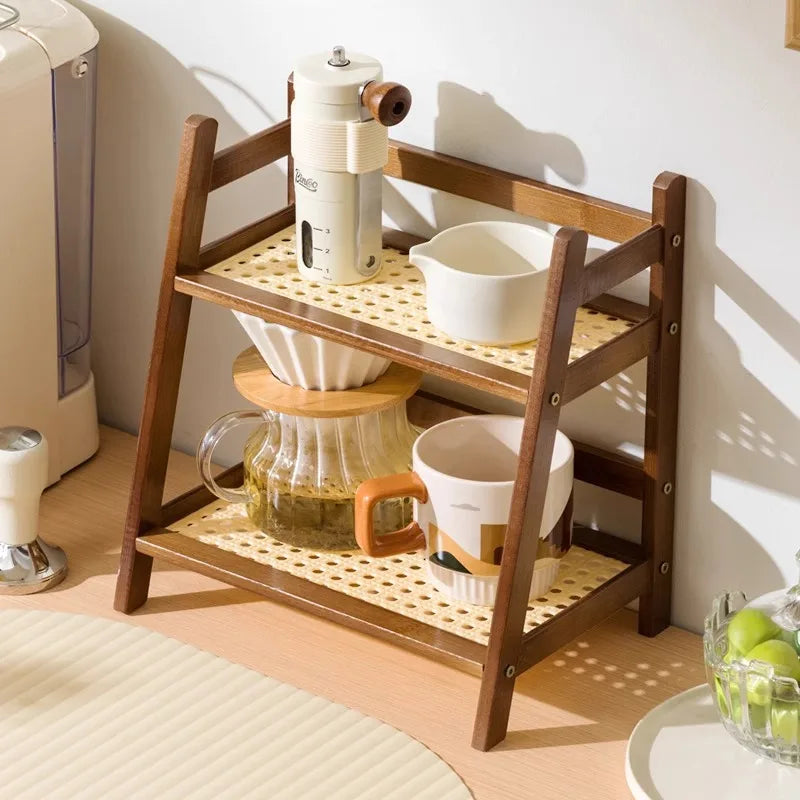 Optimized Product Title: **2-stöckiges Bambus-Küchenregal – Vielseitiger Organizer für Küche, Schreibtisch & Wohnraum – Platzsparend & Stilvoll**