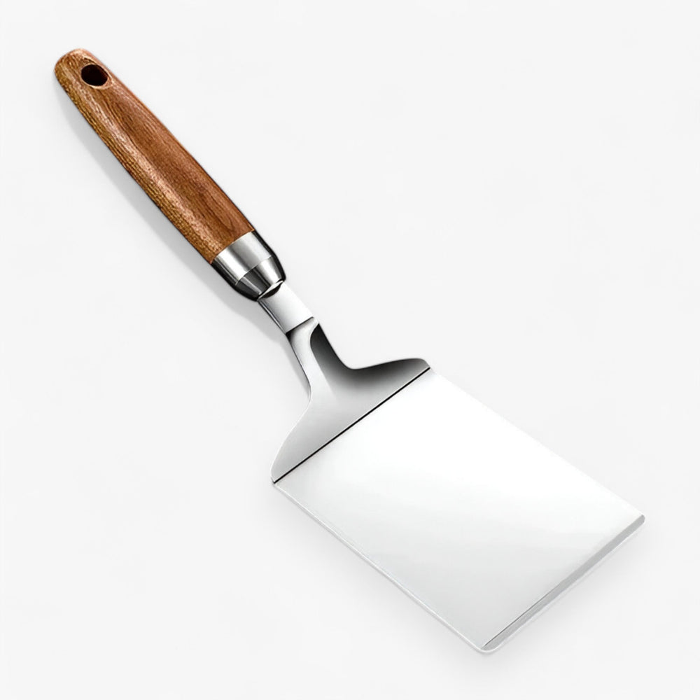 Optimized Product Title: "Quadratischer Grill- und Pfannenwender mit Holzgriff – Präzise Wendehilfe für perfekten Grillgenuss" 

This title includes relevant keywords while enhancing clarity and appeal for potential buyers.