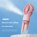 Handheld Misting Fan – 4 Speeds, USB Rechargeable & Water Spray