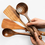 11-Piece Wooden Kitchen Utensil Set with Whisk – Durable & Eco-Friendly Cooking Tools