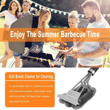 3-in-1 Grill Brush with Scraper – Stainless Steel Bristles, 360° Clean & All Grill Types