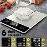 Kitchen Scale Digital Stainless Steel 22lb Food Measuring Scale