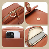 Stylish Faux Leather Crossbody Bag with Buckle Detail – Multiple Compartments for Organization