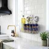 Wall Shelf Adhesive No Drill Kitchen Bathroom Storage Organizer