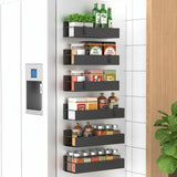 Magnetic Spice Rack Refrigerator Organizer Set Kitchen Storage