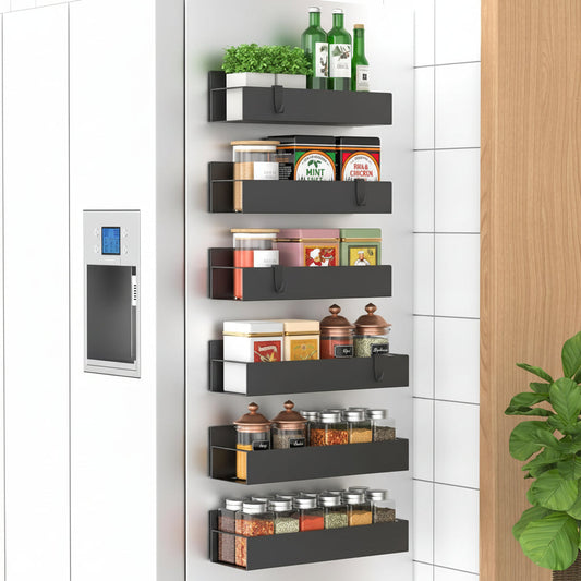 Magnetic Spice Rack – Refrigerator Organizer & Kitchen Storage Set