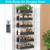 Magnetic Spice Rack Refrigerator Organizer Set Kitchen Storage