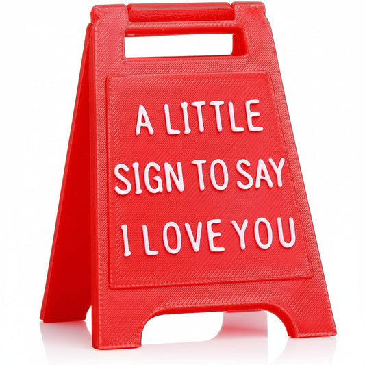 Romantic Table Sign – Love Message Decor, Freestanding Design & Molded Plastic