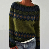SILVIA Retro Pullover Sweater - Vintage Style Knitwear for Women