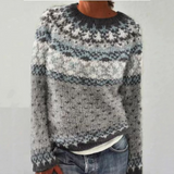 SILVIA Retro Pullover Sweater - Vintage Style Knitwear for Women