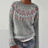 SILVIA Retro Pullover Sweater - Vintage Style Knitwear for Women