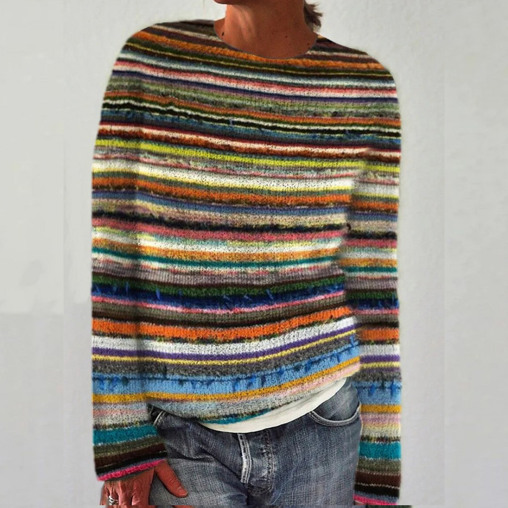 SILVIA Retro Pullover Sweater - Vintage Style Knitwear for Women