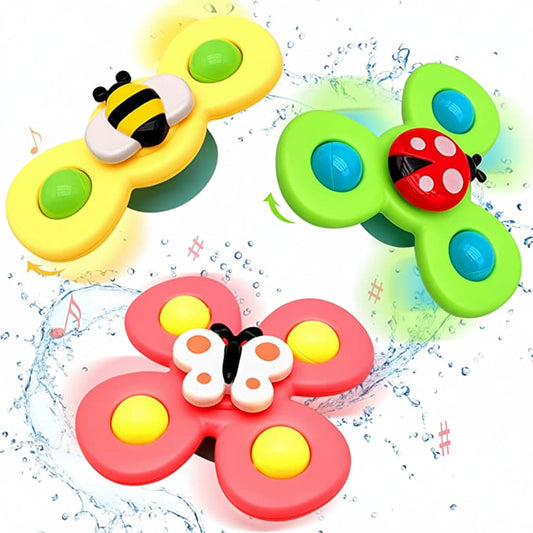 Baby Suction Spinner Toy – Sensory, Bath & High Chair Mount