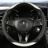 Faux Leather Steering Wheel Cover – Non-Slip Honeycomb Grip, Universal 38cm Fit