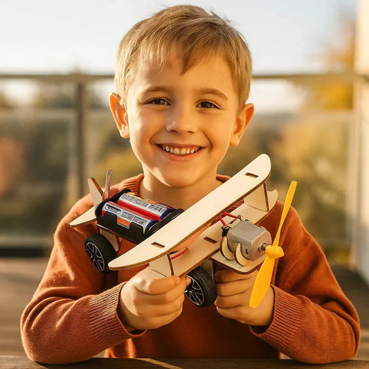 STEM Building Kit – Electric Airplane Model & Hands-On Science Toy