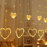 String Lights Heart Shaped Warm LED Window Decoration