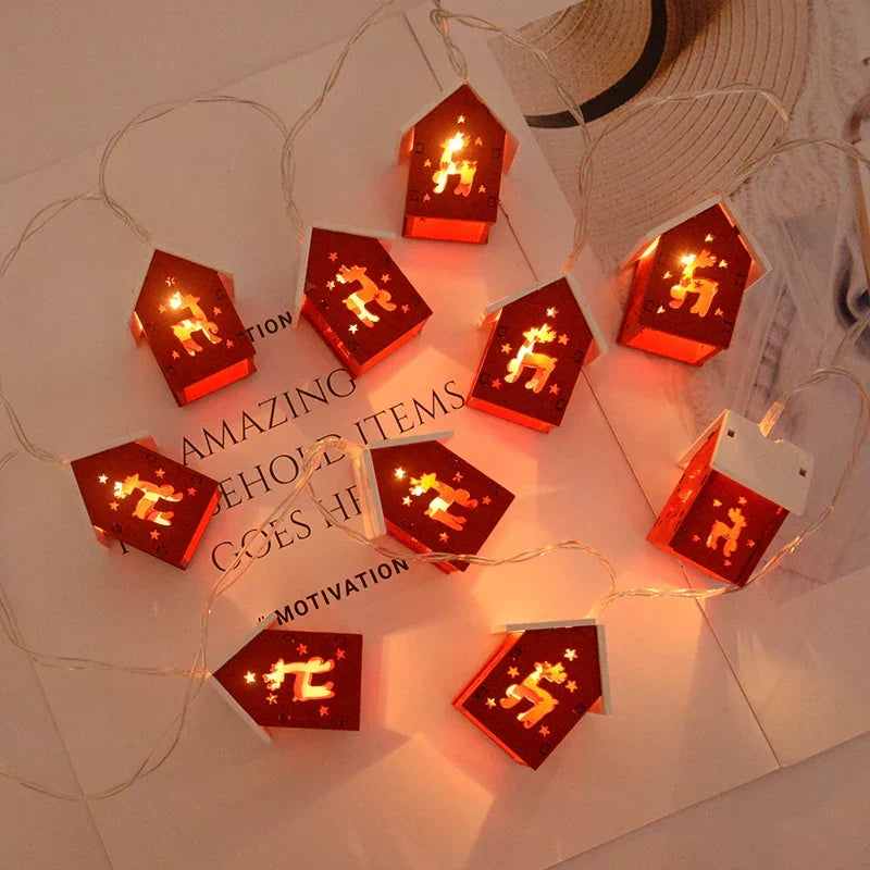 Optimized Product Title: **GlowHouse LED Illuminated Wooden Christmas Houses – Festive Holiday Decor**