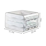 Refrigerator Egg Storage Box – 2-Tier, 30-Egg Capacity & Pull-Out Drawers
