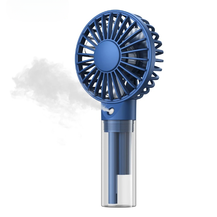 Mini Handheld Misting Fan – 2000 mAh Battery, 3 Speeds & Brushless Motor