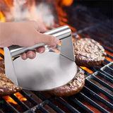 Stainless Steel Smash Burger Press – Round, Ergonomic Handle & Heat-Resistant