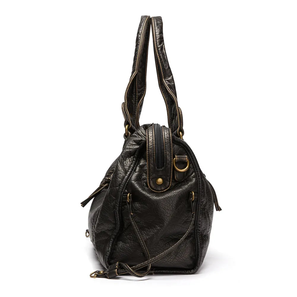 Enhanced Product Title: "Vintage-Waschung PU-Leder Handtasche in Schwarz – Stilvolle Damen-Tasche für Alltag und Abend"

This optimized title includes relevant keywords while maintaining clarity and appeal for potential buyers.