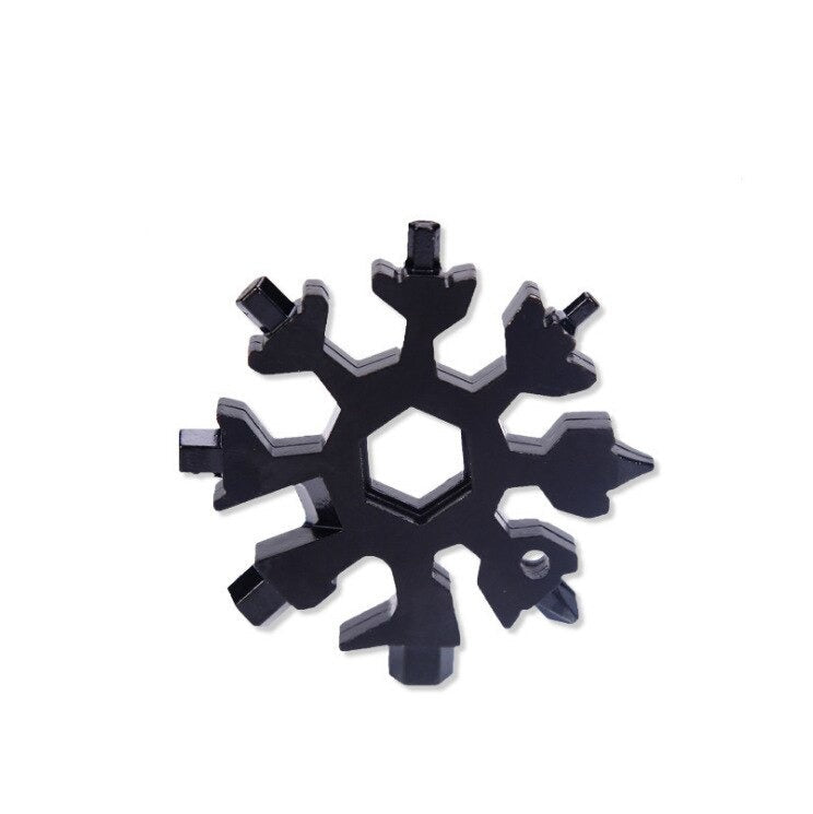 18-in-1 Snowflake Multitool – Stainless Steel, Keychain Size & Bottle Opener