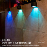 Solar LED Wall Light – RGB Color Change, Cordless & Outdoor Waterproof