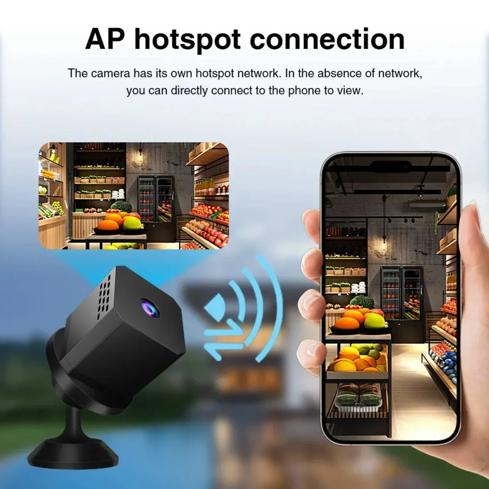 Mini WiFi Camera – 1080p Full HD, Night Vision & Motion Detection