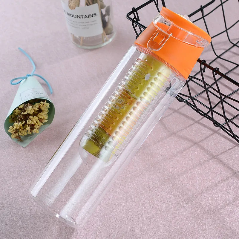 Fruit Infuser Water Bottle – 700ml, BPA-Free & Flip Lid