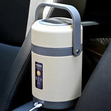 Electric USB Lunch Box – 2.0L, 65°C Food Warmer & Stainless Steel Containers